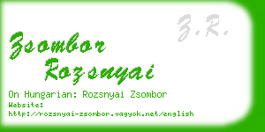 zsombor rozsnyai business card